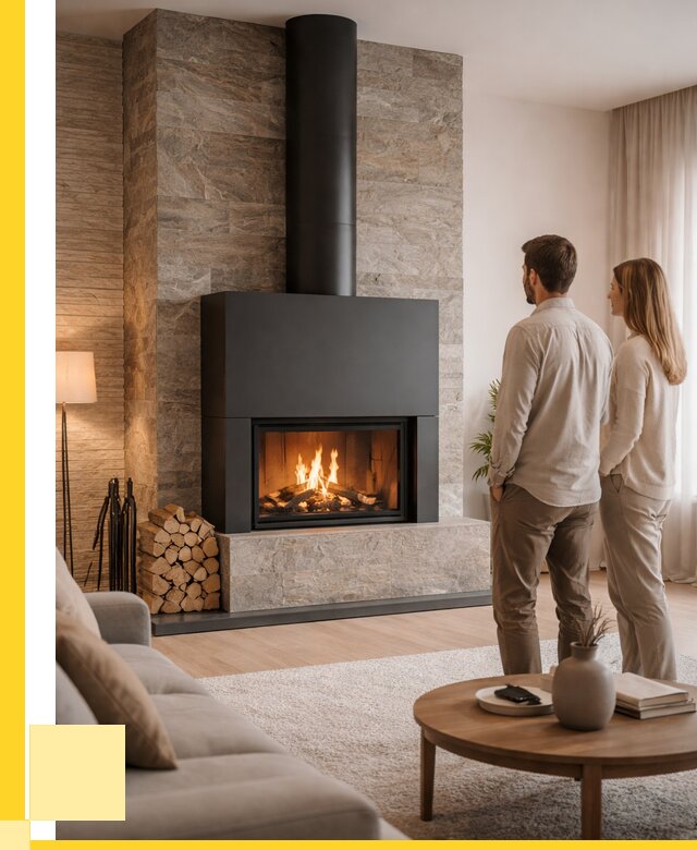 Закрытые камины под ключ в Новомосковске от 123900 р., ЭриданНвм