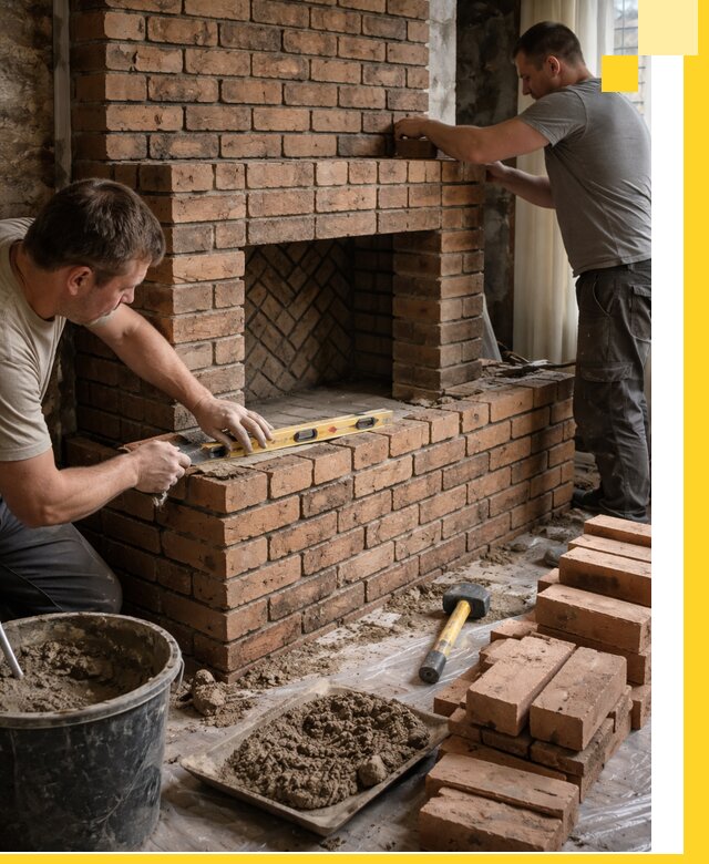 Изготовление и установка кирпичных каминов в Новомосковске