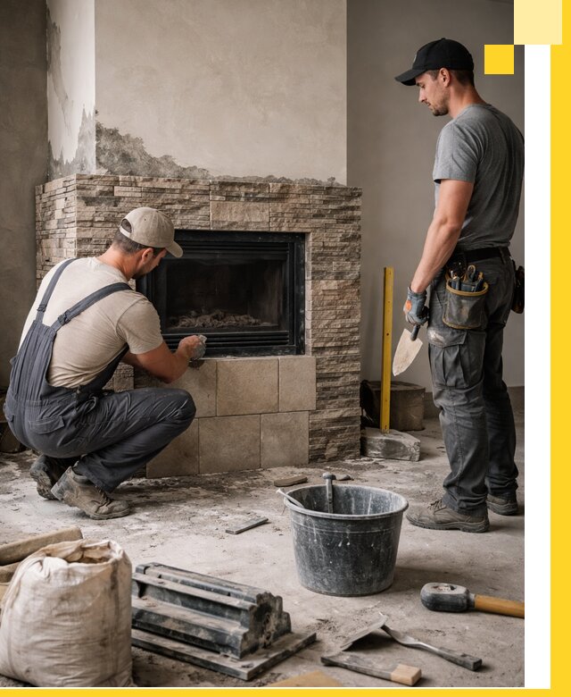 Камины под ключ в Новомосковске: проект, изготовление и монтаж