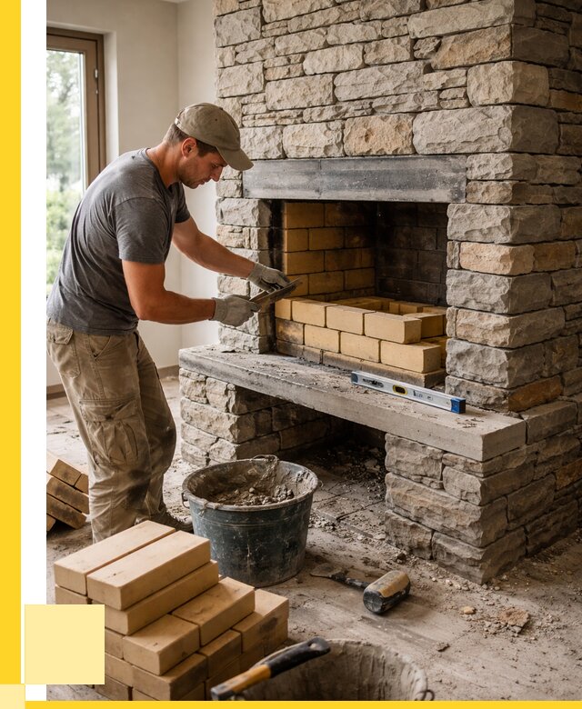 Кладка каминов и камина в Новомосковске от 25813 р. ЭриданНвм