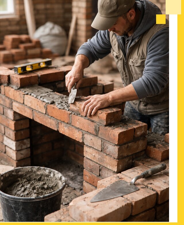 Кладка каминов под ключ в Новомосковске профессиональная отделка и монтаж