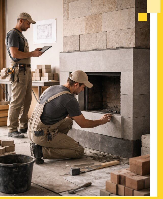 Индивидуальные проекты каминов и каминных систем в Новомосковске