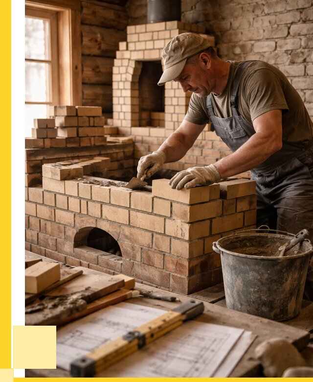 Кладка печей из кирпича в Новомосковске цены от 30975 р. - ЭриданНвм