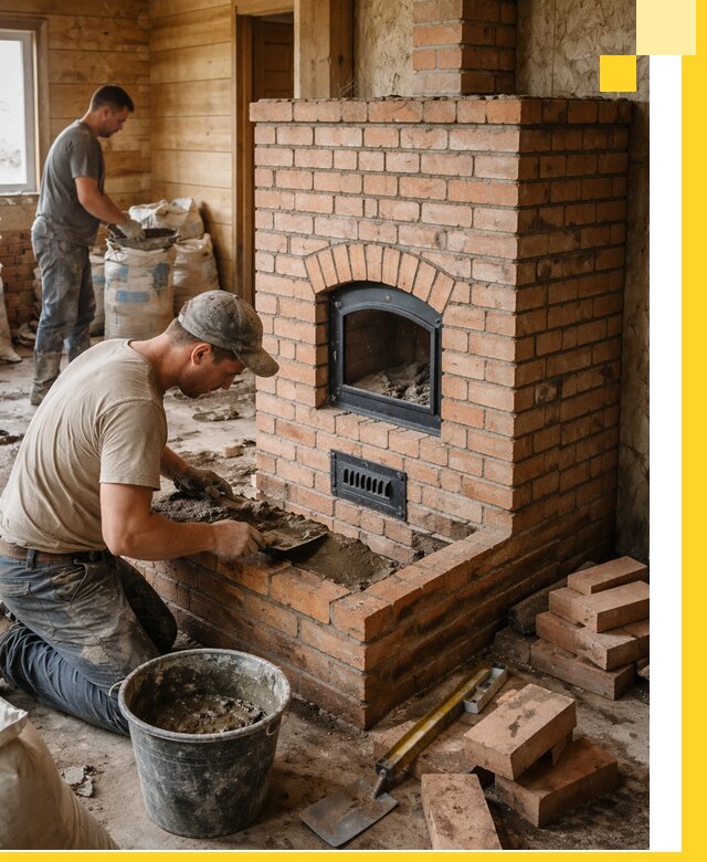 Профессиональное строительство печей в Новомосковске под ключ