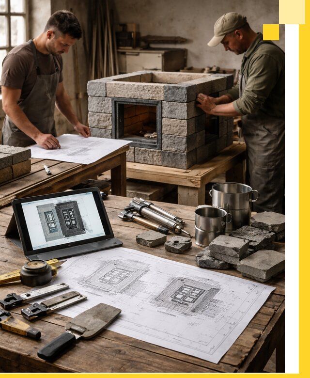 Разработка проектов печей с согласованием и монтажом в Новомосковске