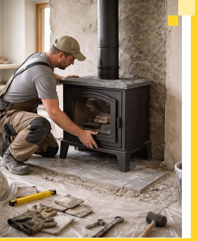 Профессиональный монтаж печей и каминов в Новомосковске под ключ