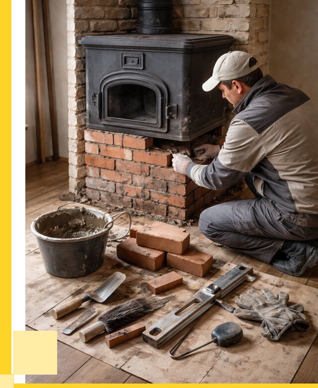 Ремонт печей в Новомосковске от 12390 р., услуги печника ЭриданНвм