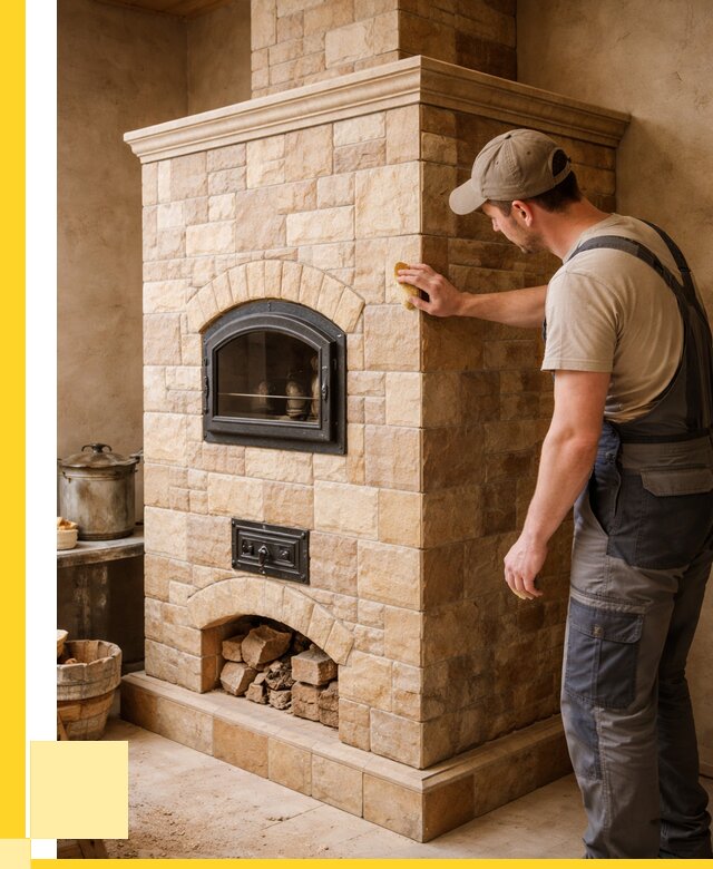 Облицовка печей в Новомосковске от 4646 р. под ключ | ЭриданНвм