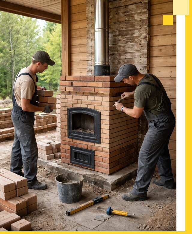 Производство и установка дачных печей под ключ в Новомосковске