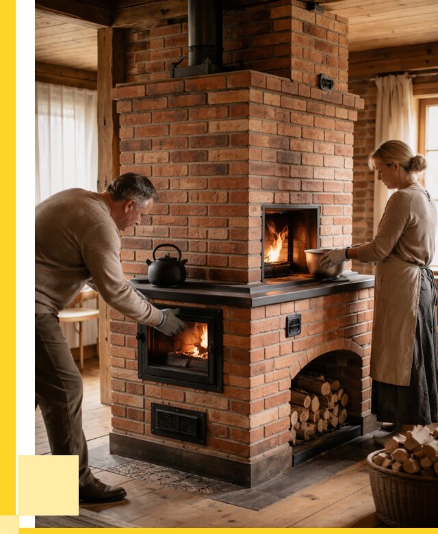 Печи для загородного дома под ключ в Новомосковске от 82600 р. | ЭриданНвм