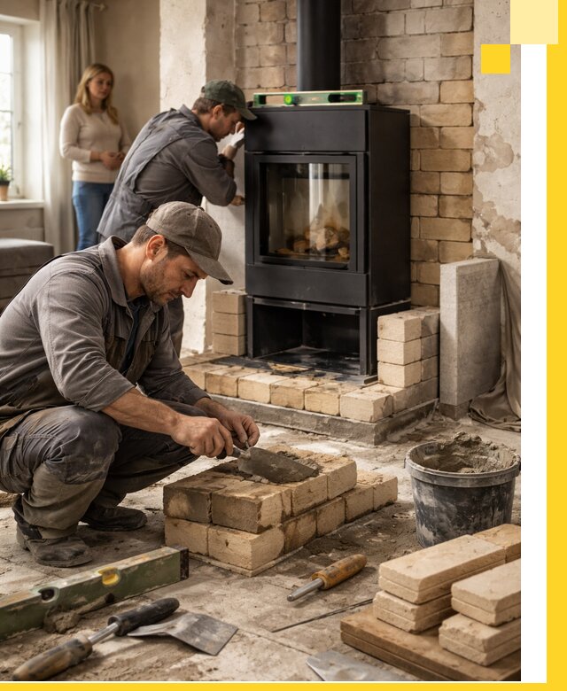 Печи и камины под ключ: проект, установка в Новомосковске