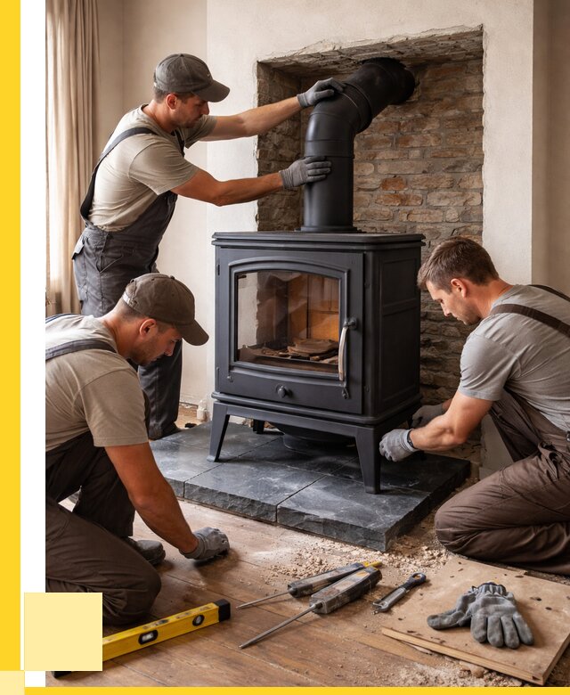 Монтаж печи камина в частном доме в Новомосковске от 25813 р. | ЭриданНвм