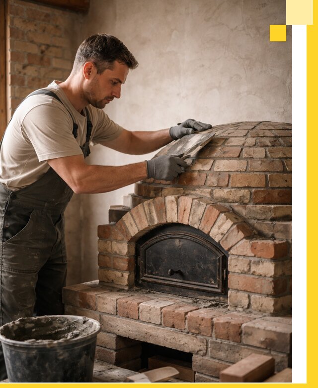 Изготовление и монтаж помпейских печей на заказ в Новомосковске