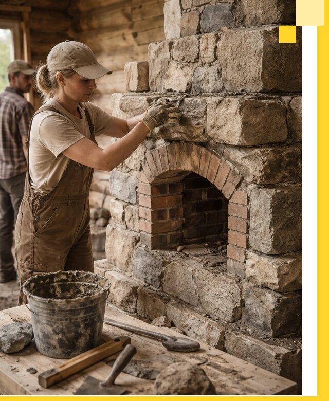 Каменные печи на заказ и монтаж в Новомосковске, долговечные решения