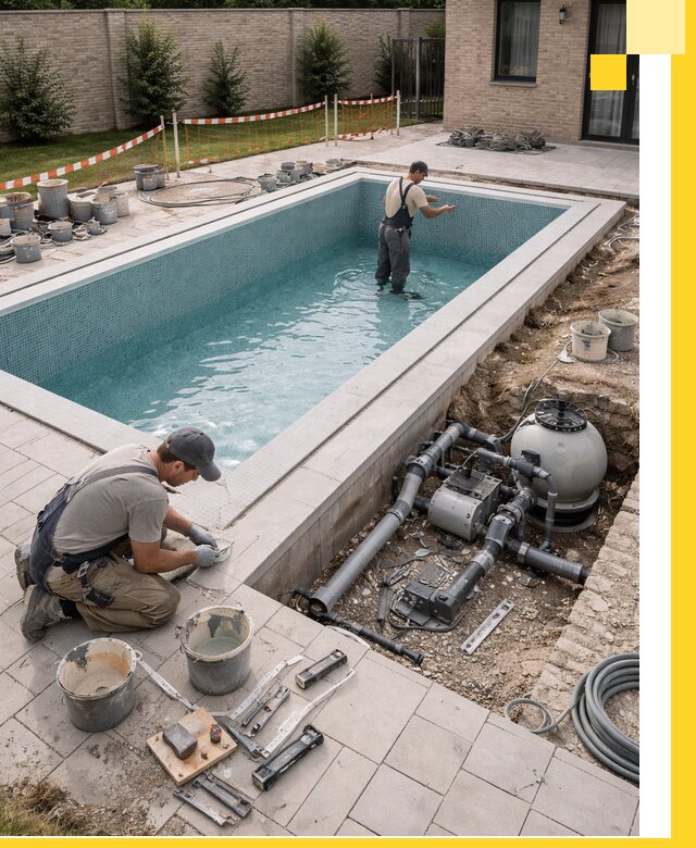 Строительство бассейнов под ключ в Новомосковске: проекты и монтаж