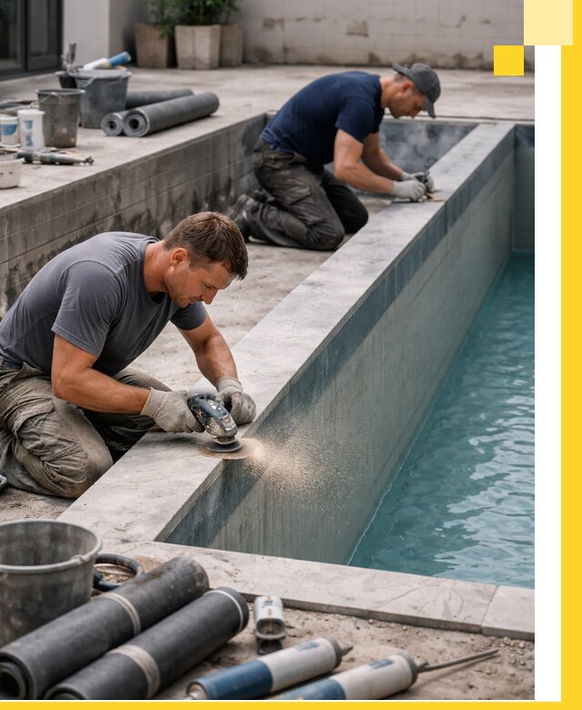 Профессиональный ремонт бассейнов под ключ в Новомосковске