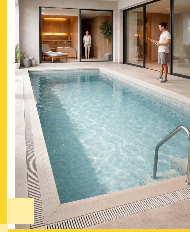 Отделка бассейна пленкой ПВХ в Новомосковске от 3614 р. - ЭриданНвм