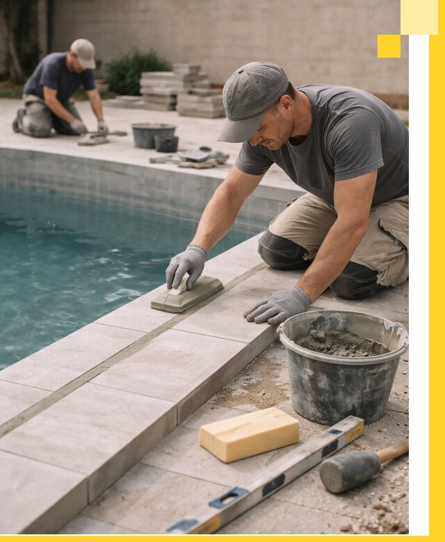 Отделка бассейнов в Новомосковске: декоративная отделка и гидроизоляция