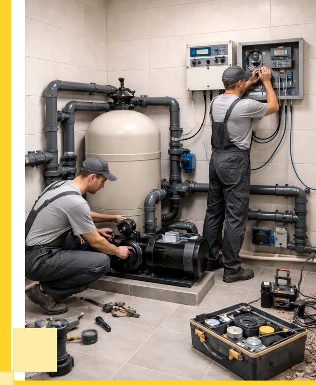 Монтаж оборудования для бассейнов в Новомосковске от 41300 р. | ЭриданНвм