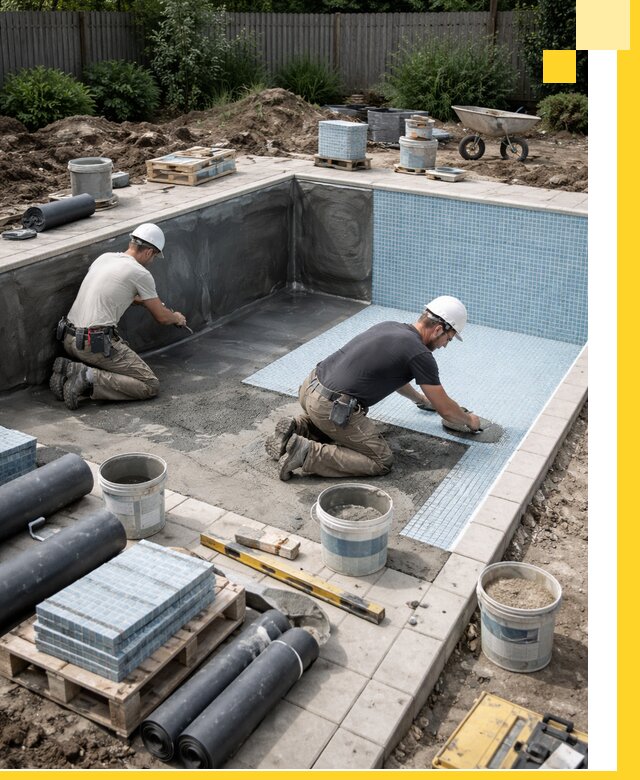 Проектирование и строительство стационарных бассейнов в Новомосковске