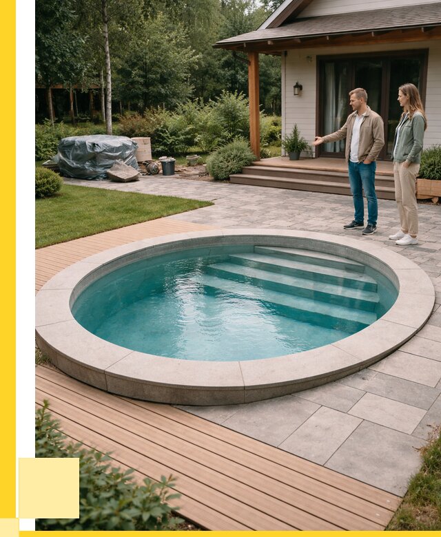 Бассейн на даче под ключ в Новомосковске от 206500 р., ЭриданНвм