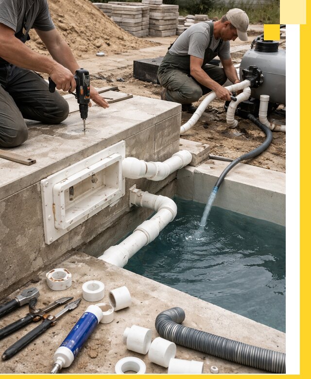 Строительство скиммерных бассейнов под ключ в Новомосковске