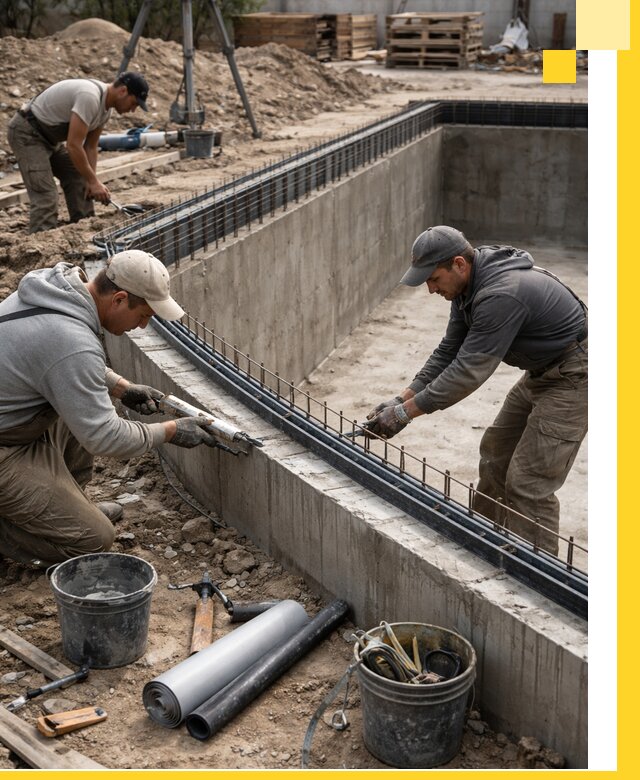 Качественный монтаж чаши бассейна в Новомосковске под ключ с гарантией