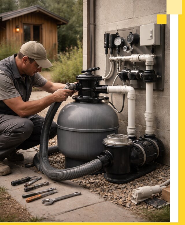 Продажа и монтаж фильтров и насосов для бассейнов в Новомосковске