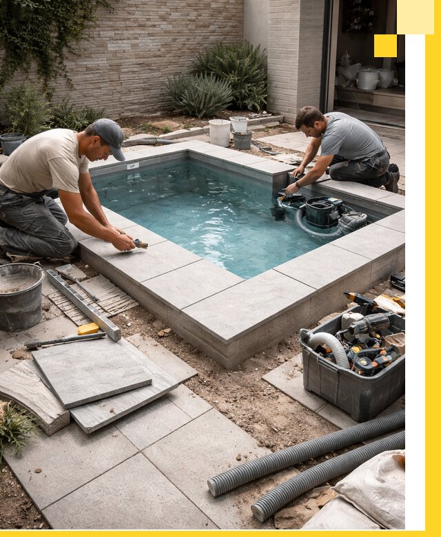 Мини бассейны под ключ в Новомосковске, дизайн и установка