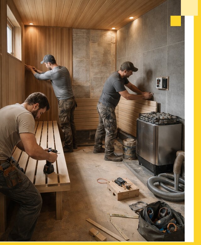 Сауны под ключ в Новомосковске, проектирование, строительство, отделка