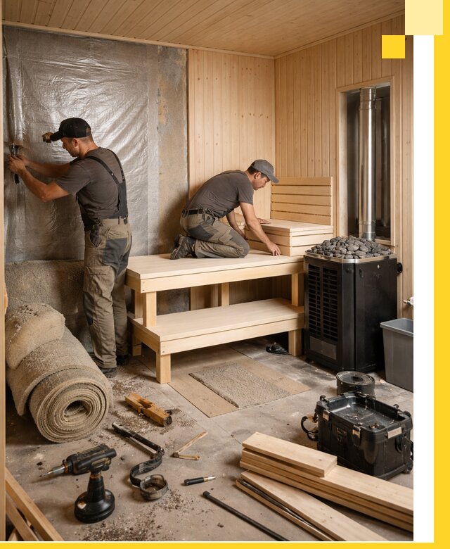 Проекты саун под ключ в Новомосковске дизайн и строительство