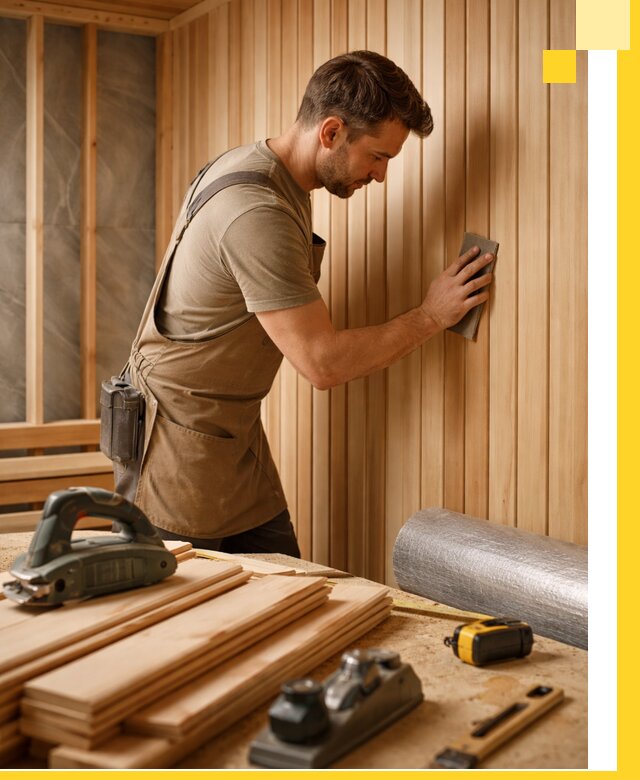 Профессиональная отделка саун и парных под ключ в Новомосковске