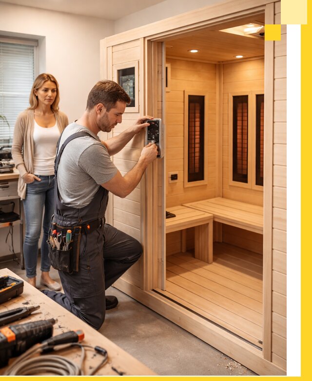 Инфракрасные сауны под ключ в Новомосковске продажа и установка