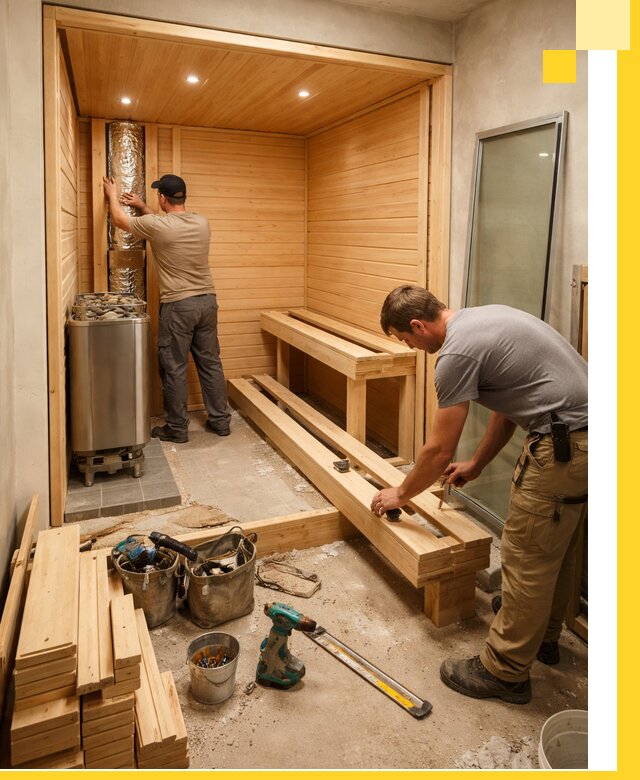 Проектирование и установка домашних саун под ключ в Новомосковске