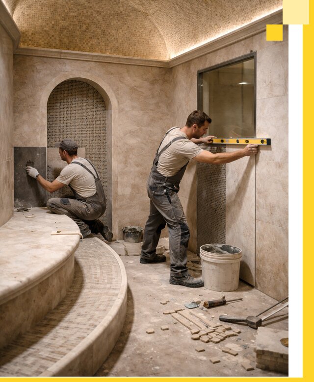 Проектирование и строительство саун с хамамом под ключ в Новомосковске