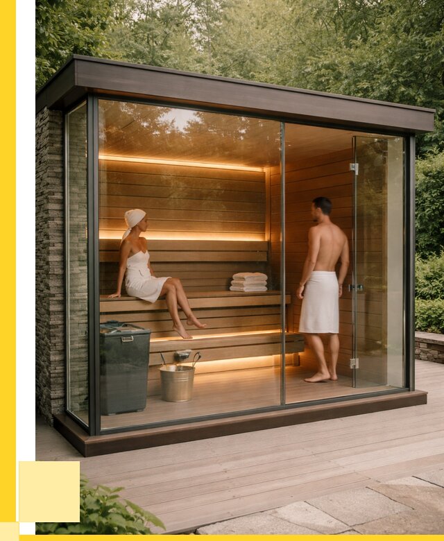 Сауна стеклянная и двери для сауны в Новомосковске от 258125 р. | ЭриданНвм