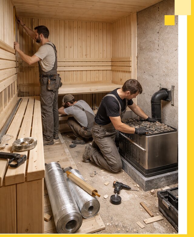 Индивидуальные сауны на заказ в Новомосковске под ключ, проект и монтаж