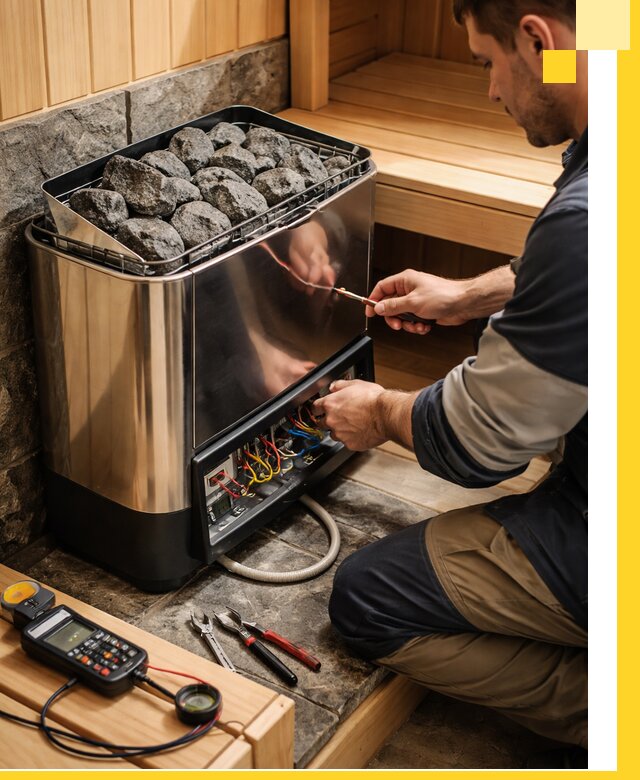 Продажа и установка электрокаменок для саун в Новомосковске