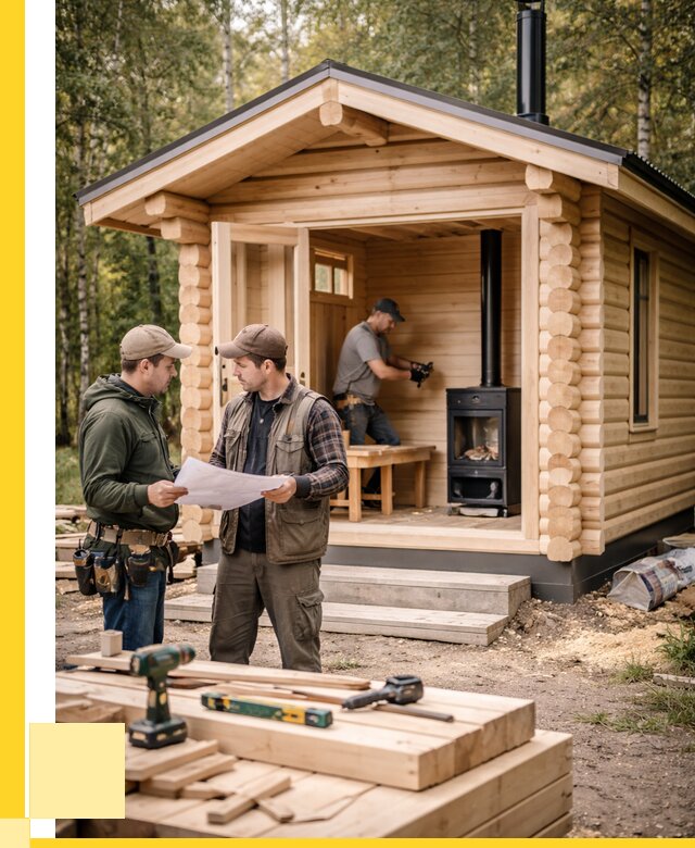 Монтаж бань под ключ в Новомосковске — от 206500 р. | ЭриданНвм