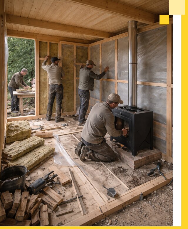 Профессиональный монтаж бань под ключ в Новомосковске для дома