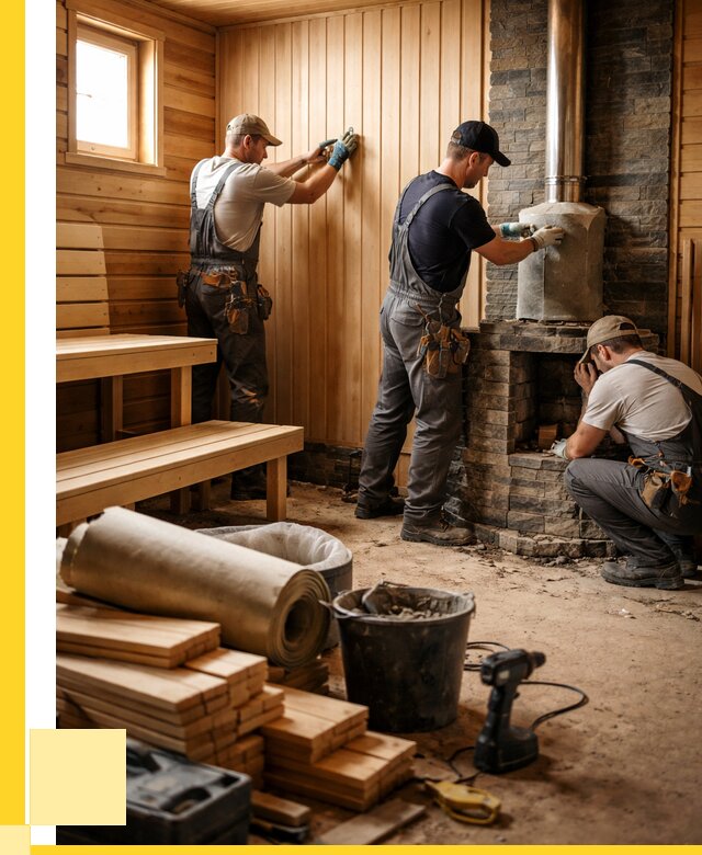 Ремонт бань под ключ в Новомосковске от 46463 р. | ЭриданНвм