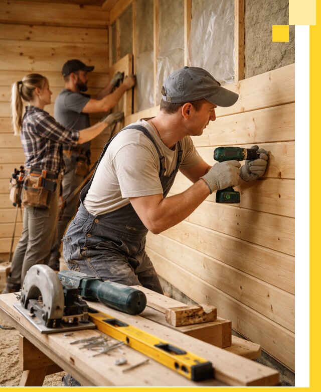 Обшивка бань под ключ в Новомосковске: отделка стен и потолков