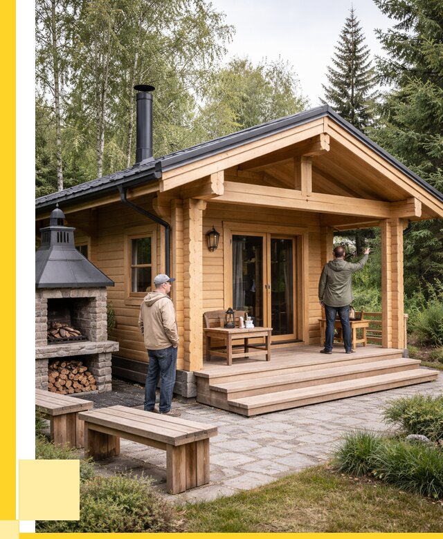 Деревянные бани под ключ в Новомосковске от 464625 р. | ЭриданНвм