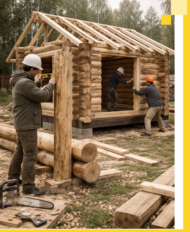 Строительство бань для дачи под ключ в Новомосковске с доставкой и монтажом