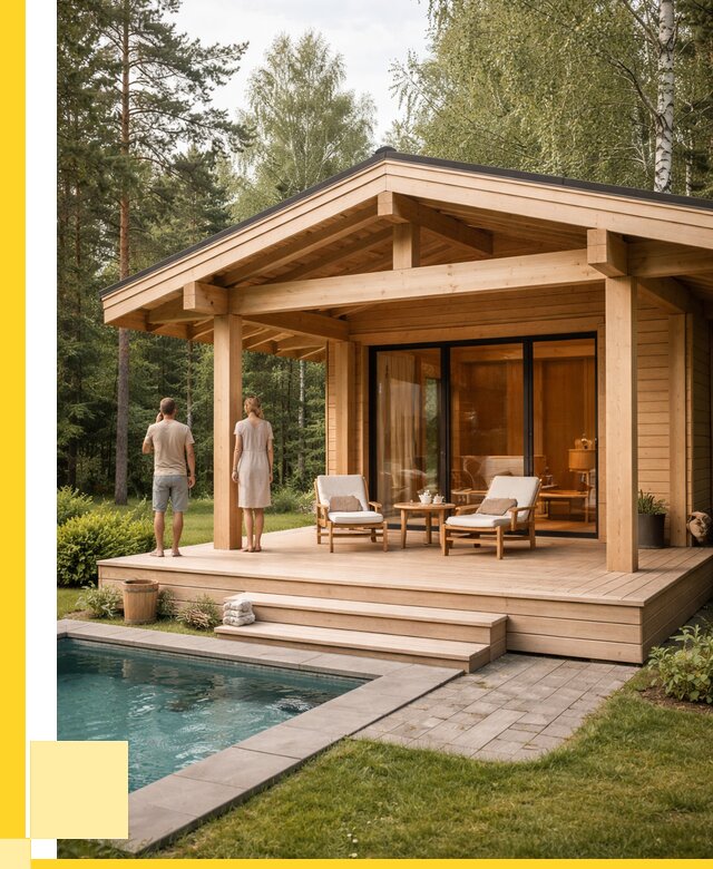 Бани с террасой под ключ в Новомосковске от 619500 р. | ЭриданНвм