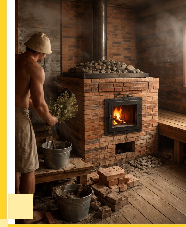 Кирпичные банные печи в Новомосковске от 92925 р. | ЭриданНвм