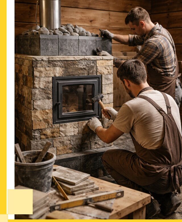 Облицовка банной печи в Новомосковске от 15488 р. | ЭриданНвм