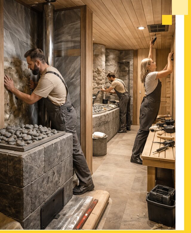 Строительство бань и SPA процедур в Новомосковске под ключ и отделкой