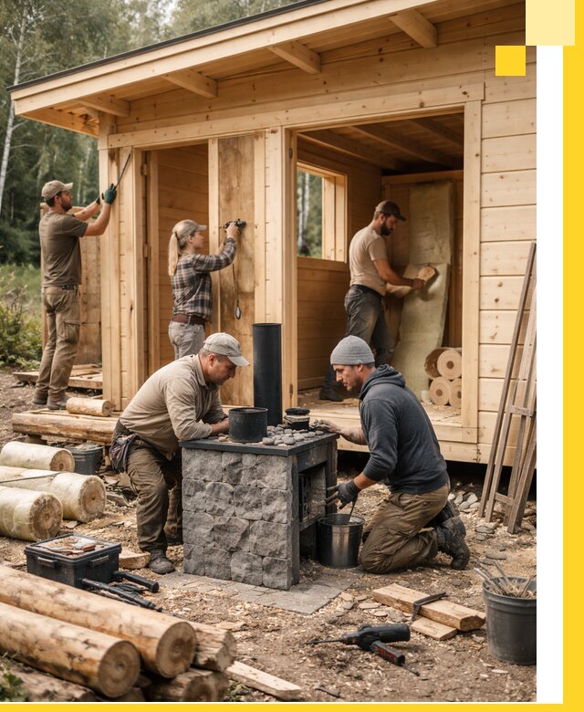 Купить баню под ключ в Новомосковске строительство монтаж отделка