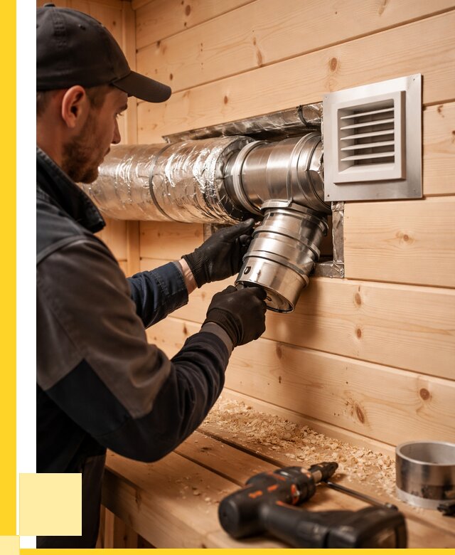 Монтаж вентиляции бани в Новомосковске от 12390 р. | ЭриданНвм